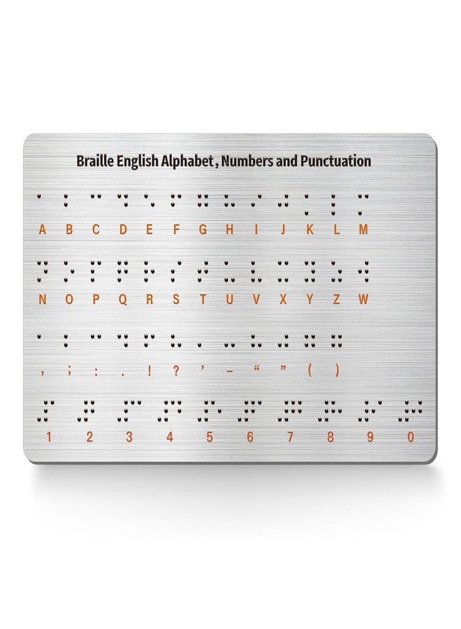 EliteSign Braille Alphabet & Words Board with Sturdy Raised Dots, Braille Learning Tool for Braille Beginners (Patent Pending) - Image 1