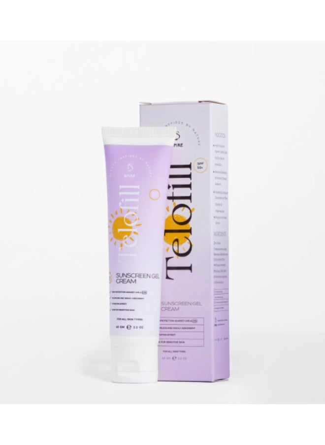 Sunscreen Gel Cream high in protection against UVB & UVA. 60g