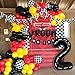 DEAPEICK 134pcs Race Car Balloon Birthday Party Supplies Decorations for Boys  Racing car Theme Party Supplies Happy Birthday Racecar Number Balloons Garland Kit Birthday Party Arch 2TWO FAST - Image 4