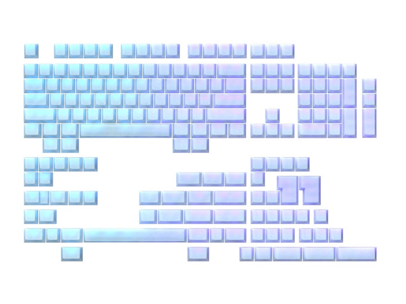 Ranked POM Jelly Premium Translucent Keycap Set | 1.45 mm Thick POM | Cherry Profile for Custom Mechanical Keyboard (White, 169 Keys) - Image 1