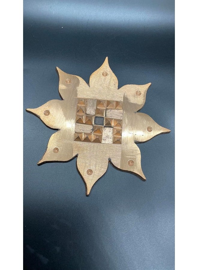 Chakra Copper Swastik Lotus with Vastu Swastik Chakra - Pure Copper Decorative Symbol for Positive Energy and Prosperity By UK SURVEY INST 