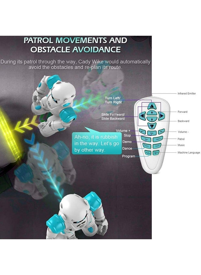 Remote Control Robot Toy, Rechargeable Gesture Control Robot Toy for Kids, Smart Intelligent Robot Educational Toy with Learning Music Programmable Walking Dancing Singing (Blue) - Image 3