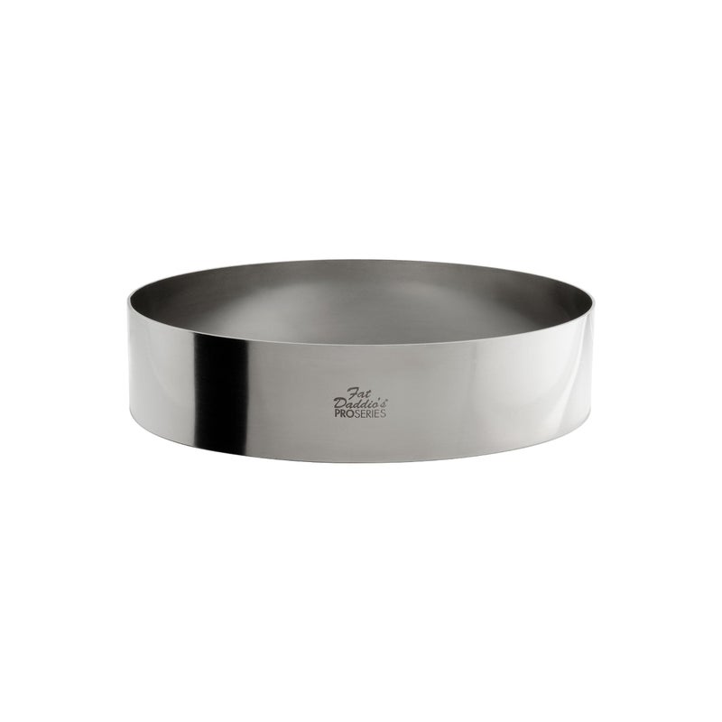 Fat Daddios SSRD8020 Stainless Steel Round Cake Pastry Ring 8 x 2 inch