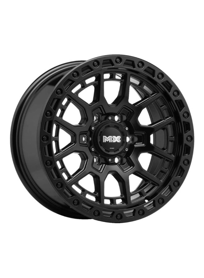 لينسو عجلة MX-GRAVEL ‏(M0G) مقاس 16X8.5 ‏6X114.3 ‏ET00 ‏CB66.1 – لون أسود ساتان - Image 1