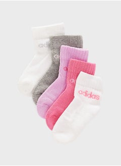 Adidas 5 Pack Linear Ankle Socks  - Image 1