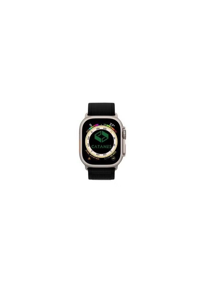 CATANES - Apple Watch adhesive Trail Band 49mm 45mm 44mm 42mm Sport Strap for iWatch Series Ultra/8/7/SE/6/5/4/3/2/6 Black - Image 1