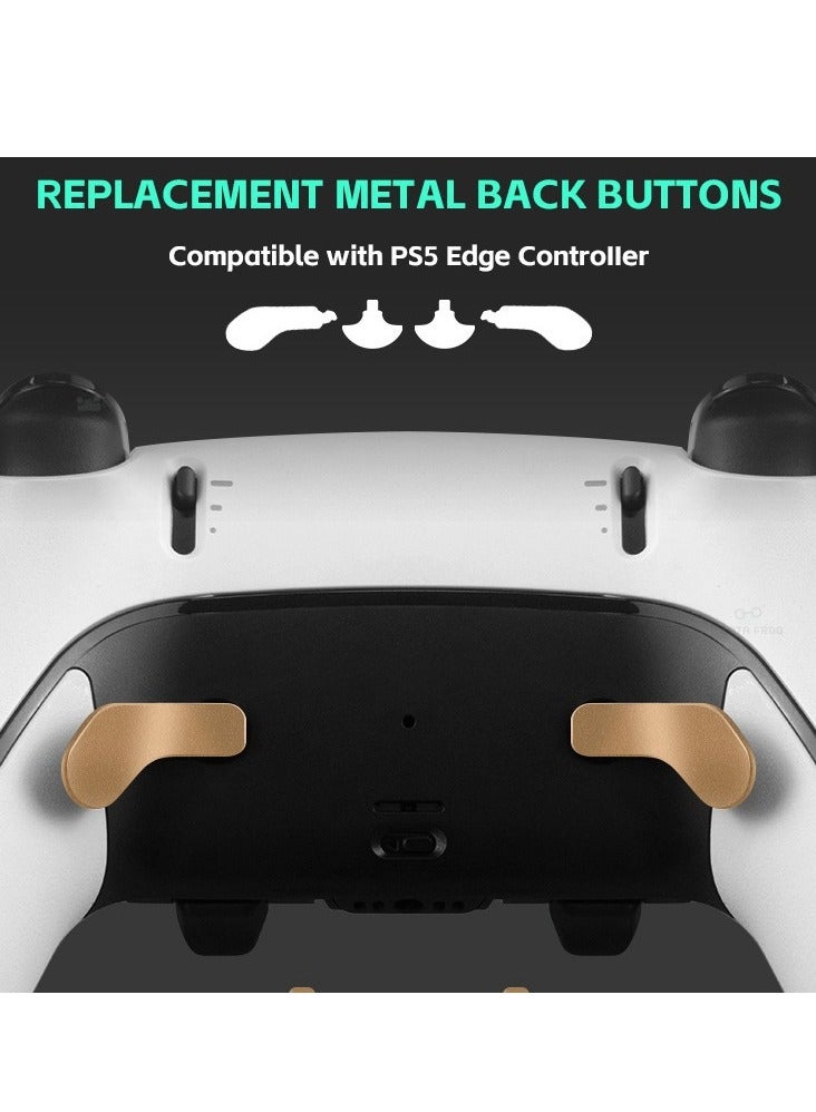 PS5 Edge Elite Golden Metal Paddle Extension Gaming Controller with Back ons  - Image 3