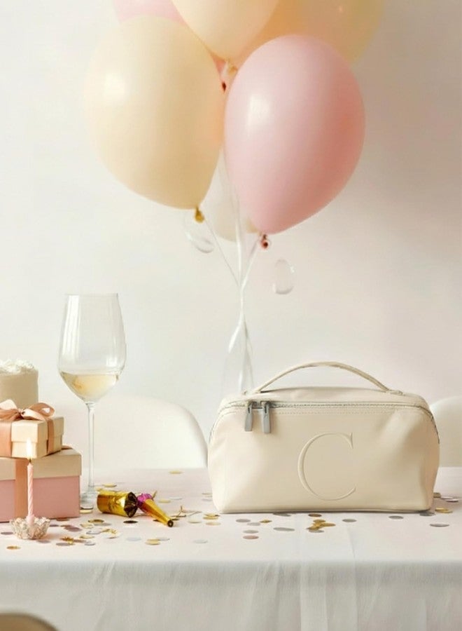 EACHY Personalized Makeup Bag, Travel Cosmetic Bags for Women with Zipper & Handle, Christmas or Birthday Gift for Mom, Wife and Friends - Image 2