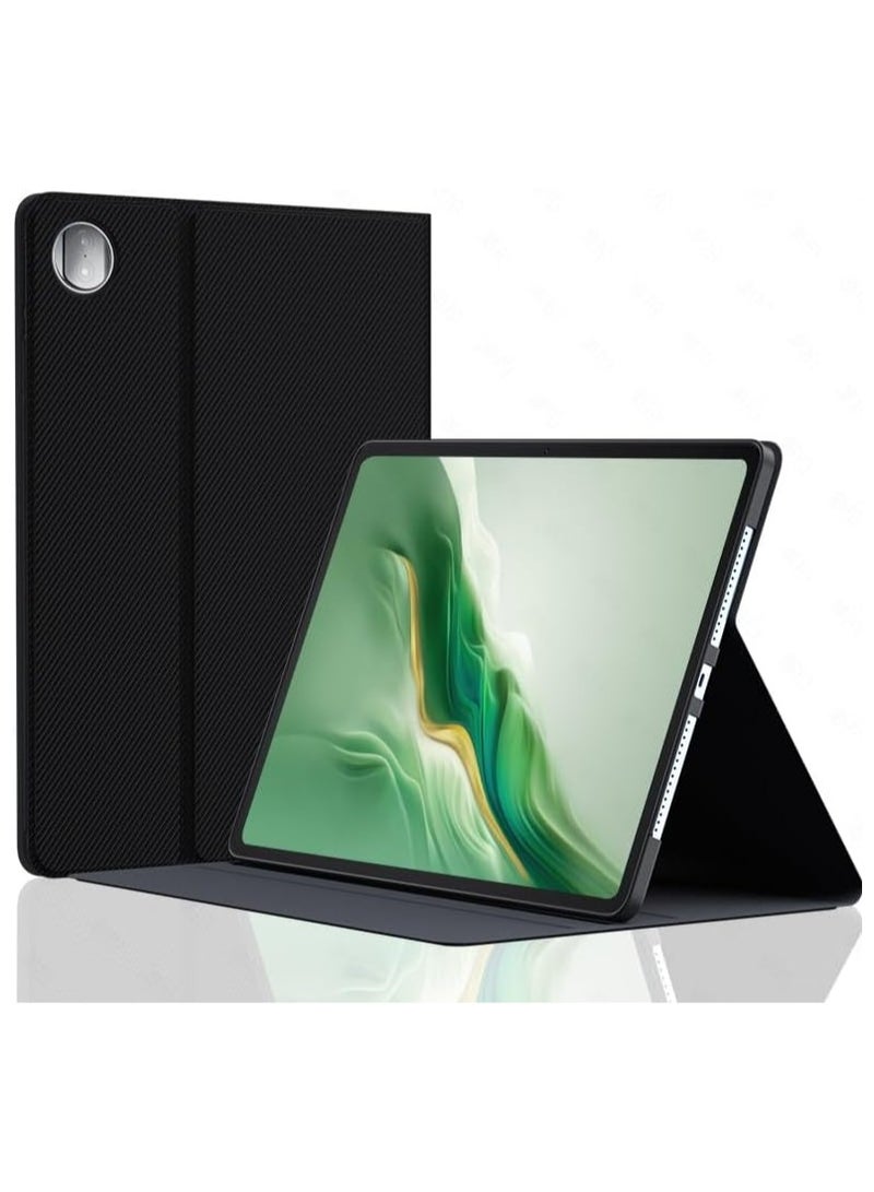 عام متوافق مع جهاز Honor MagicPad 2 2024 (12.3 بوصة)، حقيبة جلدية كاملة مع غلاف سيليكون، مع وظيفة الإغلاق التلقائي والافتتاح لجهاز Magic Pad 2 مقاس 12.3 بوصة. - Image 1