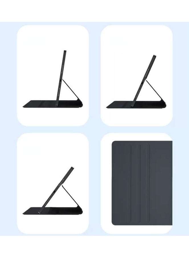 عام متوافق مع جهاز Honor MagicPad 2 2024 (12.3 بوصة)، حقيبة جلدية كاملة مع غلاف سيليكون، مع وظيفة الإغلاق التلقائي والافتتاح لجهاز Magic Pad 2 مقاس 12.3 بوصة. - Image 3