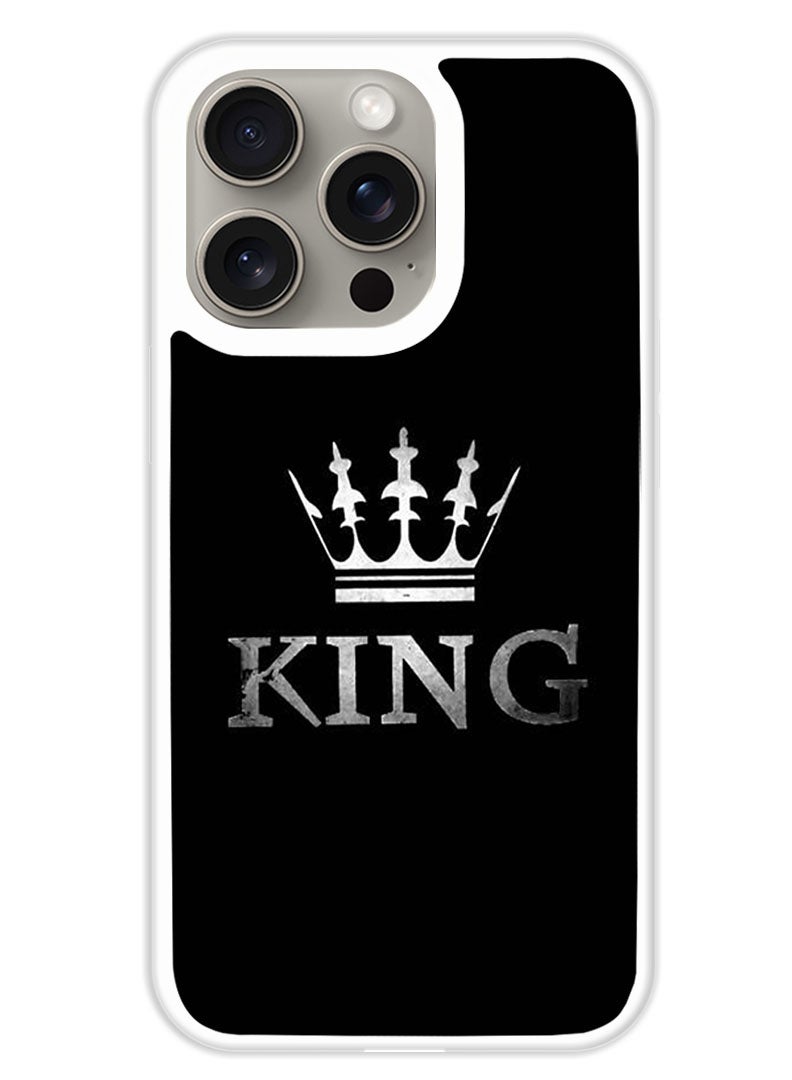 Theodor Protective Case Cover For APPLE IPHONE 15 Pro Max King Crown (White Bumper) - Image 1