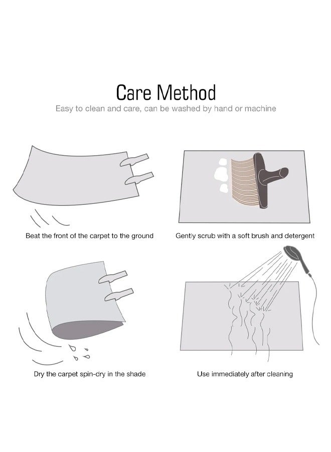 NKX American Style Anti Slip Rugs Soft Modern Carpets 200X300 CM (Drop Plastic Crystal Velvet) - Image 5