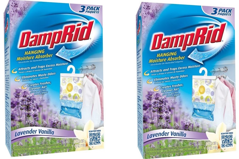 DampRid FG83LV Hanging Moisture Absorber Lavender Vanilla BzAeeM 2Pack 3 Pack Lavendar