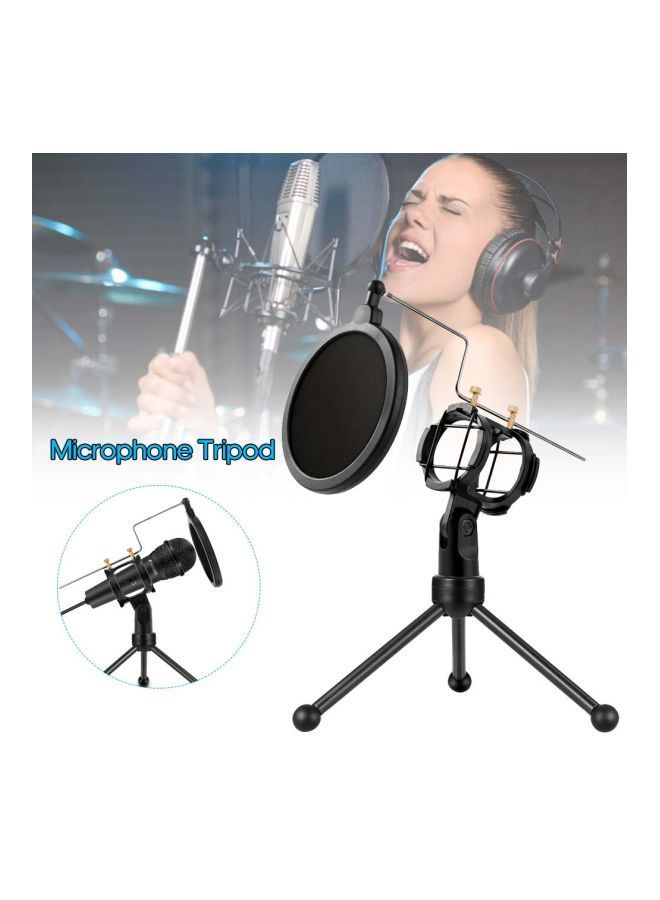 NIBEMINENT Detachable Microphone Tripod Stand 1D7665 Black - Image 3