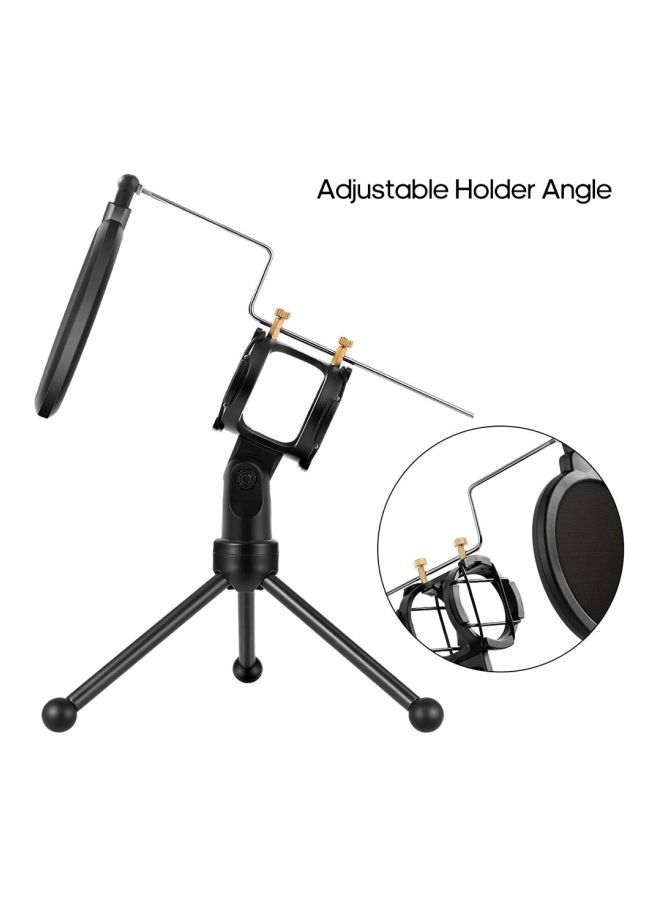 NIBEMINENT Detachable Microphone Tripod Stand 1D7665 Black - Image 4
