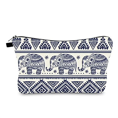 FITINI Makeup Bag Elephant Travel Small Portable Cosmetic Organizer Pouch for Women Girls Zipper Waterproof Clutch Toiletry Storage - Image 1