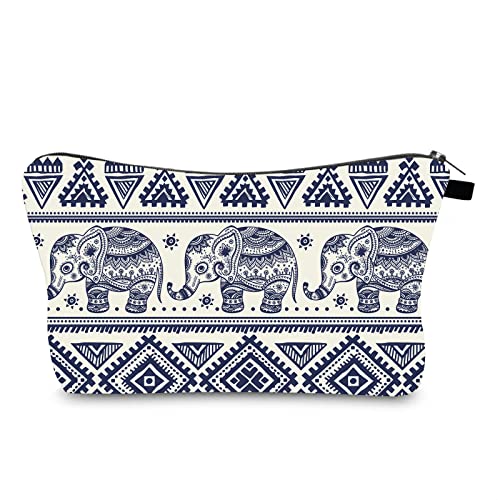 FITINI Makeup Bag Elephant Travel Small Portable Cosmetic Organizer Pouch for Women Girls Zipper Waterproof Clutch Toiletry Storage - Image 4