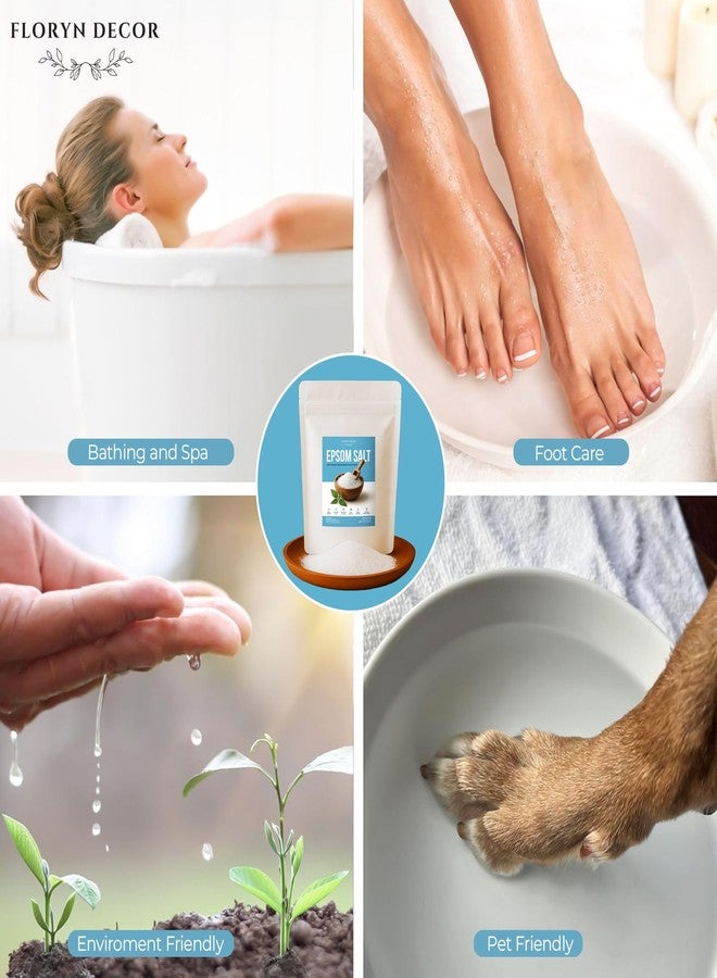 Floryn Decor Bath Salt for Body | Foot Spa, Calming, Relaxing,Muscle Pain Relief, Aromatherapy with 100% Pure & Natural Sea Salt | Epsom salt for bath | 1kg, Unscented - Image 5