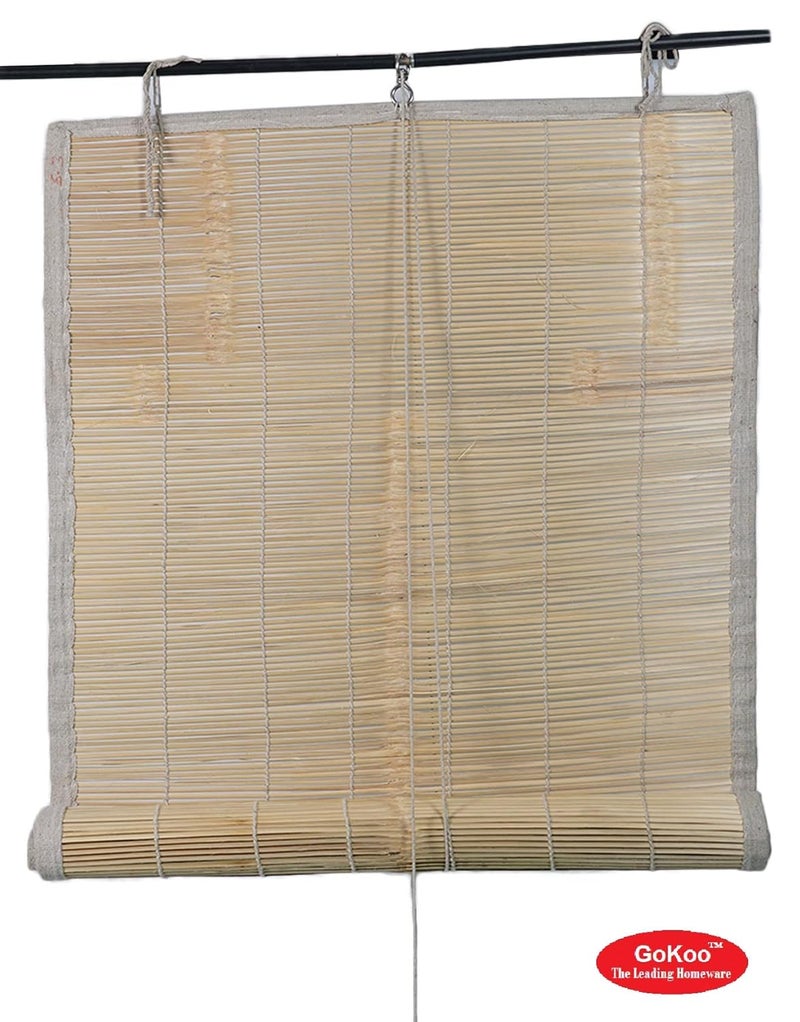 GoKoo Natural Bamboo CurtainRollup Blinds for with SunDustPrivacy Cold Protection for WindowDoorHut ScreenDhabaRestaurantHotelBalcony 3 Ft Width x 8 ft Height Pack of 1 - Image 4