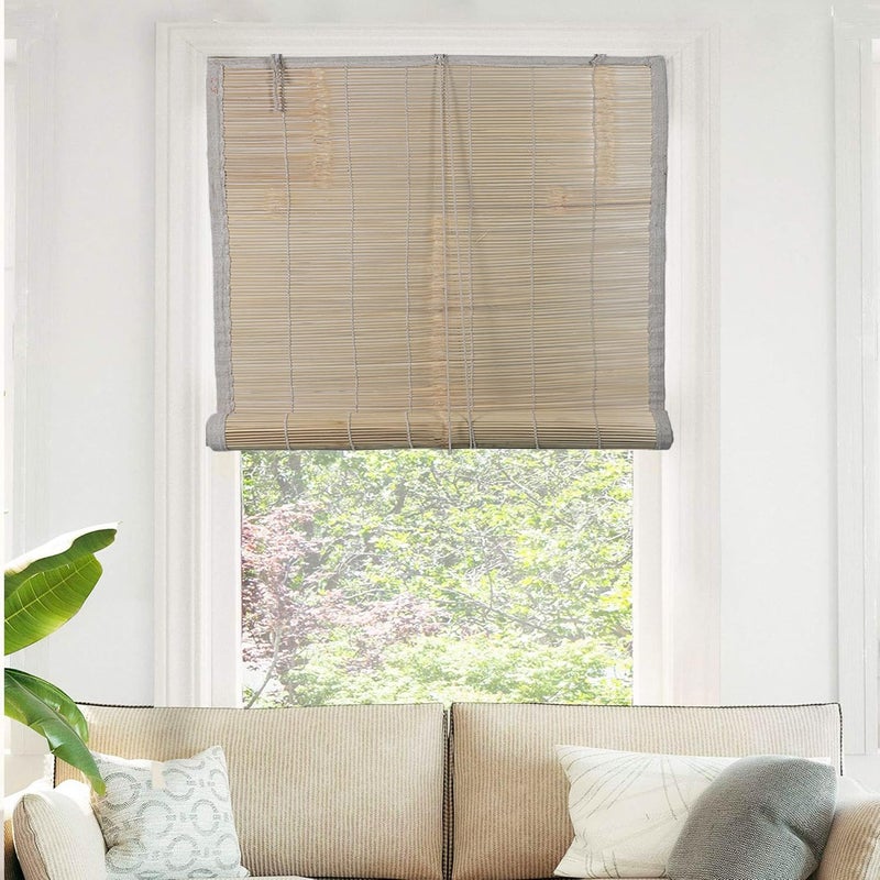 GoKoo Natural Bamboo CurtainRollup Blinds for with SunDustPrivacy Cold Protection for WindowDoorHut ScreenDhabaRestaurantHotelBalcony 3 Ft Width x 8 ft Height Pack of 1 - Image 2