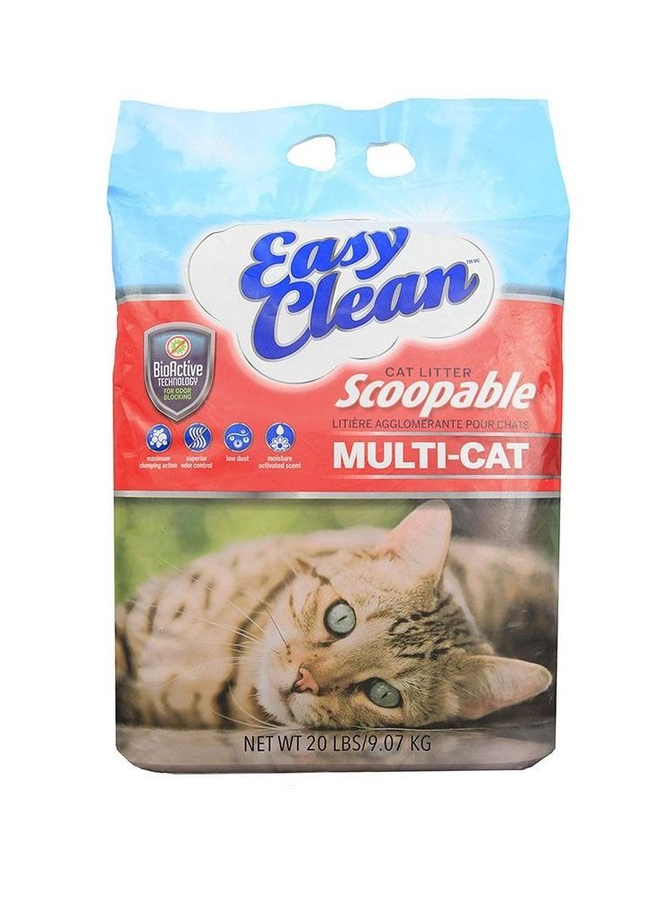 Easy Clean Multi Cat Scoopable Cats Litter 9.07Kg