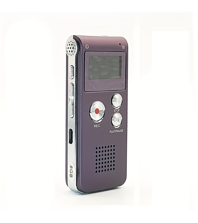 Multifunctional Rechargeable 8GB 650 Hour Digital Audio Voice Recorder MP3 Player Purple - Image 5