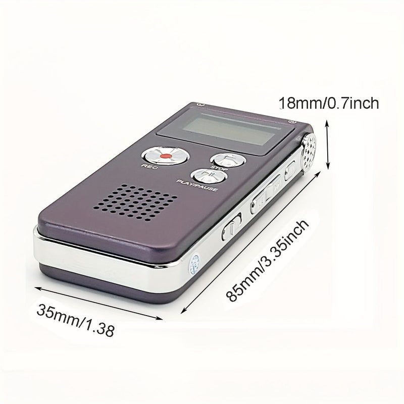 Multifunctional Rechargeable 8GB 650 Hour Digital Audio Voice Recorder MP3 Player Purple - Image 2
