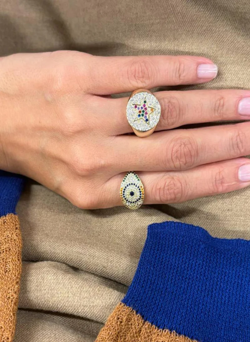 AMIE Dubai  Ring adjustable w/star w/stones for Women | Best Price UAE
