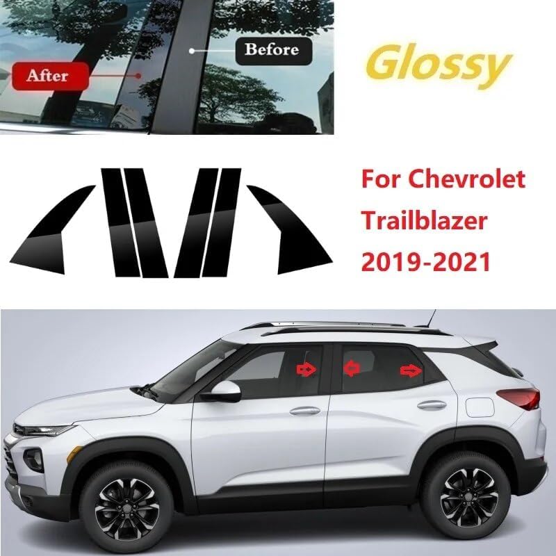 DEMULAX 6PCS Polished Pillar Posts for Chevrolet Trailblazer - Image 4