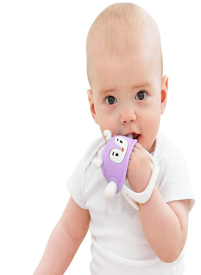 Onomie Baby Teething Toys for Babies 0-6 Months-Baby Teether,Anti-Drop Silicone Mitten Teething Toy for Soothing Sore Gums,Teething Pacifier,Baby Toys 6 to 12 Months-Ideal Travel Essentials for (Purple, Reindeer) - Image 4