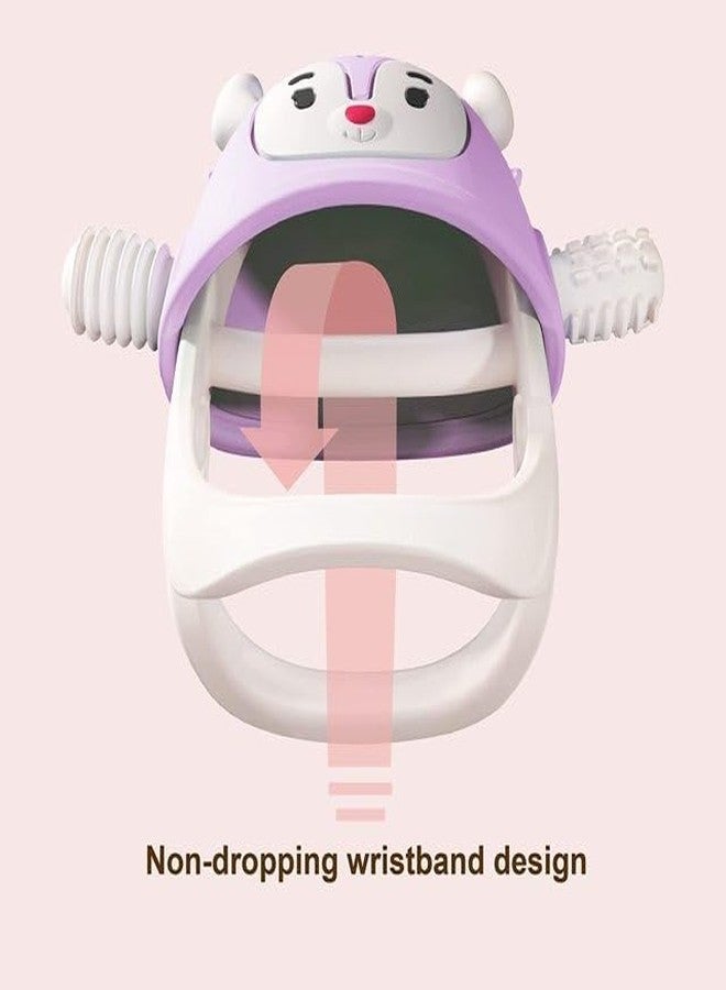 Onomie Baby Teething Toys for Babies 0-6 Months-Baby Teether,Anti-Drop Silicone Mitten Teething Toy for Soothing Sore Gums,Teething Pacifier,Baby Toys 6 to 12 Months-Ideal Travel Essentials for (Purple, Reindeer) - Image 2