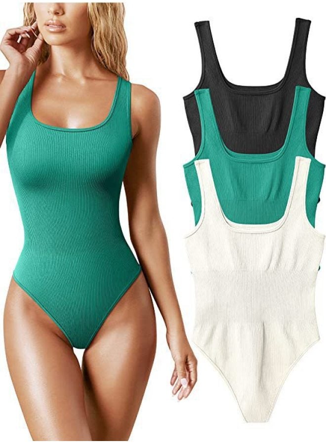 European And American Women's Low Collar Sleeveless Vest Tight Jumpsuit