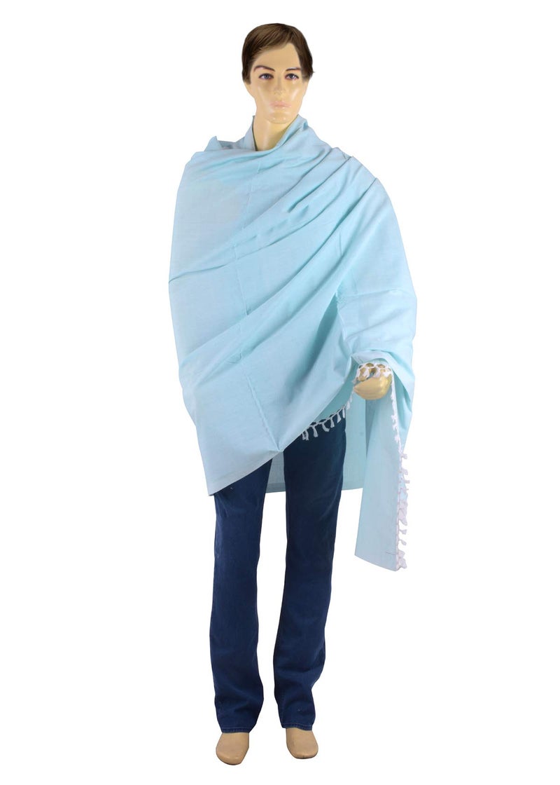 EthnicAlive Bhagalpuri Chadar for Summer/Soft Dull Cotton Chadar for Sleeping/Odhne Wali Chaddar/Dohar for Summer (SkyBlue) - Image 5