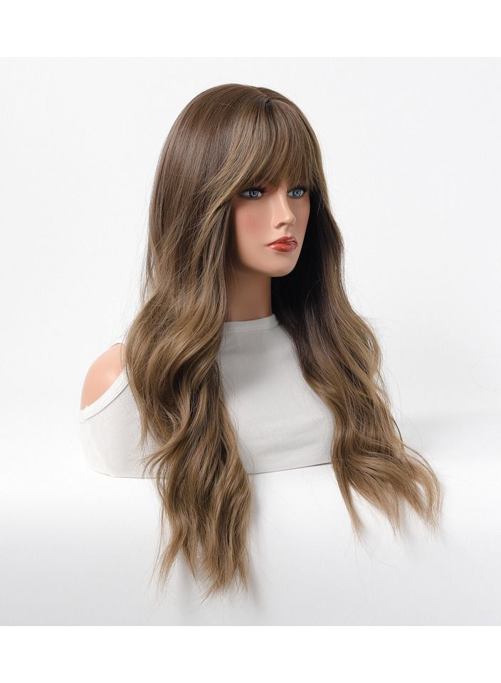 إستيل شعر مستعار Estelle شعر طويل مجعد مموج كبير متوسط ​​طويل كامل غطاء الرأس البني الفاتح - Image 2