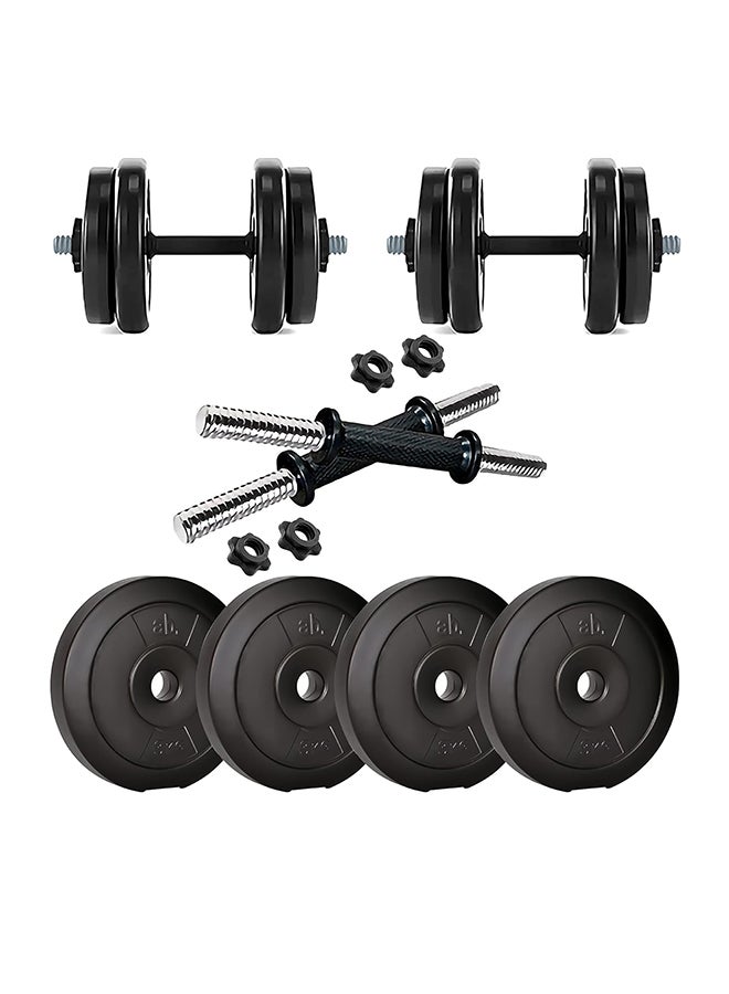 anythingbasic. Adjustable PVC Dumbbell Set of 12Kg |Material : Plastic, Sand and Cement | Fitness Kit for Men and Women  - Image 1