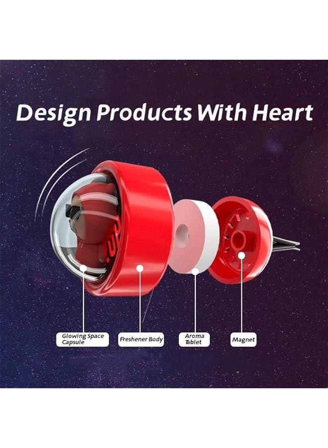 Cartoon Car Air Fresheners Astronaut Automotive Air Outlet Cute Car Diffuser Creative Glowable Car Perfume Decoration Aromatherapy Ornament Car Vent Accessories - Image 3