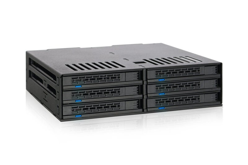 Icy Dock حامل Icy Dock ExpressCage MB326SP-B للتبديل الساخن لـ 6X 2.5 بوصة SATA SSD/HDDs في 1x 5.25 بوصة - Image 1