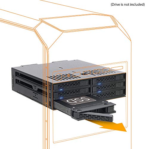 Icy Dock حامل Icy Dock ExpressCage MB326SP-B للتبديل الساخن لـ 6X 2.5 بوصة SATA SSD/HDDs في 1x 5.25 بوصة - Image 2