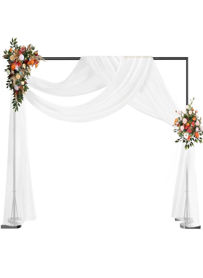 HAITRAL Black Backdrop Banner Stand 10x7 FT,Square Wedding Arch Balloon Metal Frame,Heavy Duty Background Stand Kit,Adjustable Photo Backdrop Stand for for Parties Birthday Video Studio - Image 1
