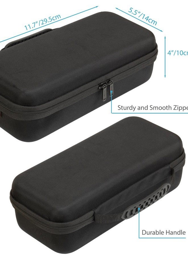 ButterFox Large Carry Case Bag for ASUS Rog Ally Handheld 2023, Large Accessories Pocket for 65W Battery Bank, Slim Mouse and HDMI Cable (Black) - Image 5