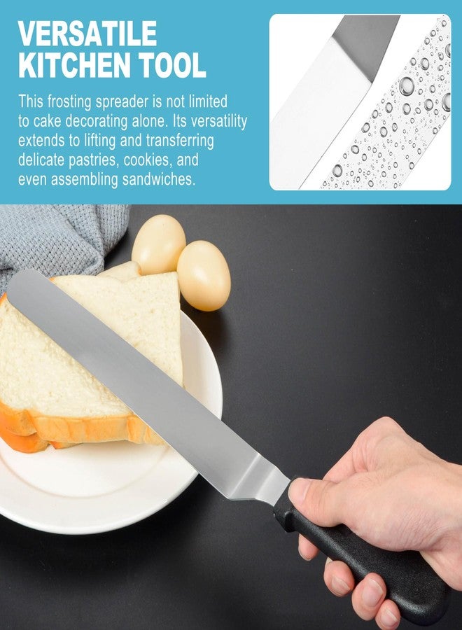 CoguZed 2-Piece Angled Icing Spatula Set (6" & 8"), Stainless Steel Offset Spatulas with Ergonomic Handle for Effortless Cake Decorating & Frosting - Image 5