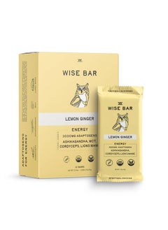 Wise Bar Adaptogen Mushroom Nutrition Bars | Lemon Ginger Flavor | 12 Count | Daily Dose Of 3,000Mg Functional Mushrooms And Adaptogens Per Bar | Organic Nutrition Bars, Vegan Nutrition Bars, Gluten Free Nutrition Bars | Date Based | Cordyceps, Ashwagandha, Mct, Lion'S Mane | Energy - pzsku/Z1632B1CF4F564E873FA8Z/45/_/1728311111/936d4488-ae3f-4264-852f-181dded3e299