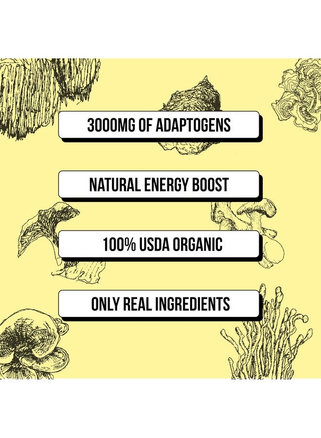 Health & Household Wise Bar Adaptogen Mushroom Nutrition Bars | Lemon Ginger Flavor | 12 Count | Daily Dose Of 3,000Mg Functional Mushrooms And Adaptogens Per Bar | Organic Nutrition Bars, Vegan Nutrition Bars, Gluten Free Nutrition Bars | Date Based | Cordyceps, Ashwagandha, Mct, Lion'S Mane | Energy - Image 2
