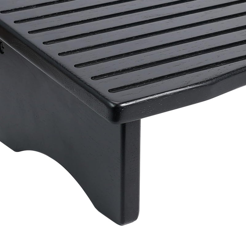 ODEJIA Foot Rest Ergonomic Footrest for Under Desk at Work Nursing Foot Stool Natural Solid Wood NonSlip Slanted Top Foot Stool for OfficeStanding Desk Black - Image 4