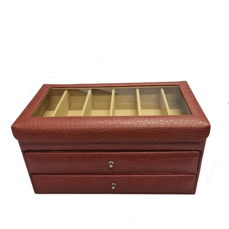 essart Faux Leather Luxury Sunglass Storage Case Premium Leather Eyewear Organizer Box Elegant Protective Case for Men & Women Sunglasses luxury chashma box - Image 2