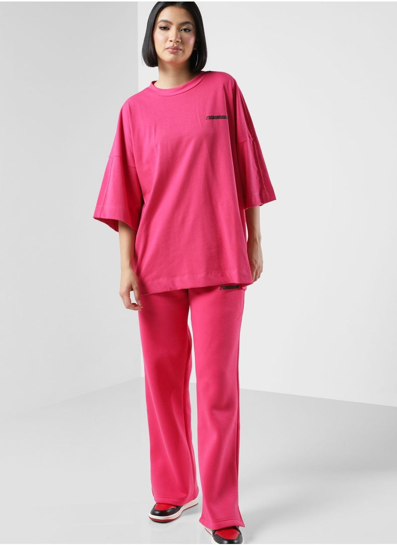 The Giving Movement - Racer Printed Wide Leg Joggers - Image 1