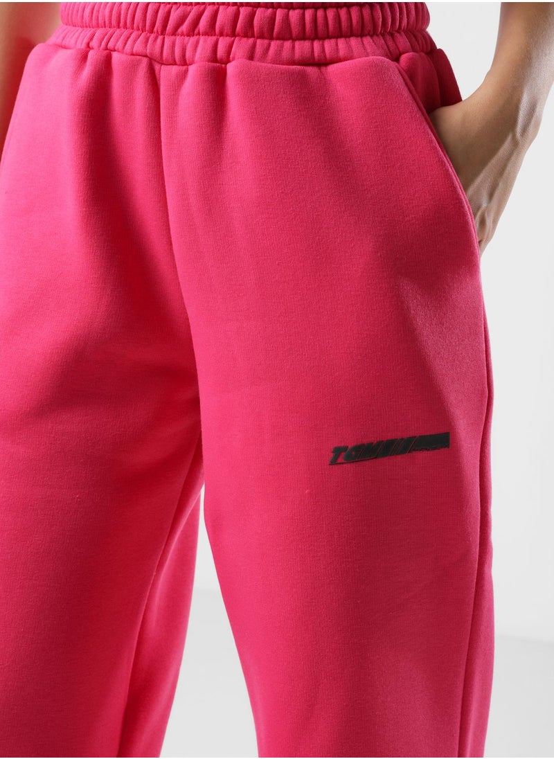 The Giving Movement - Racer Printed Wide Leg Joggers - Image 1