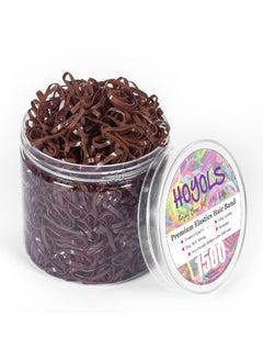 HOYOLS HOYOLS Brown Hair Ties Elastic Bands Small Rubber Bands for Girls Women No Damage Mini Stretchy Ponytail Holders Tiny Hairtie for Fine Thin to Medium 1500pcs TPU (Brown) 