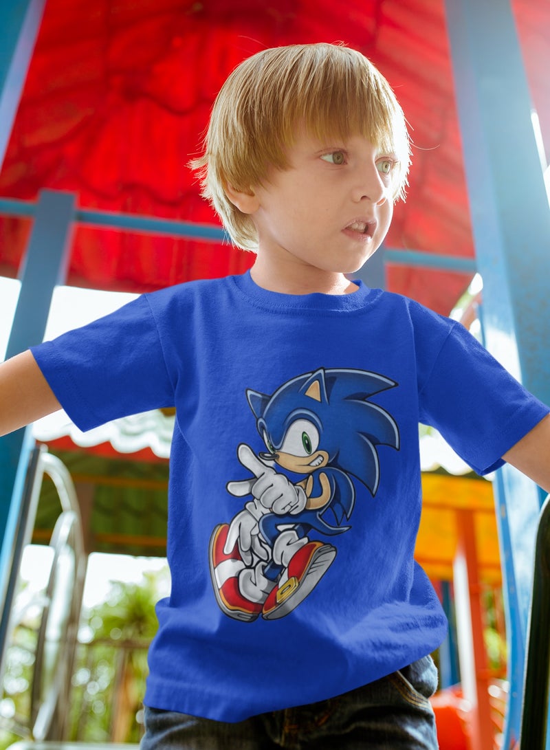 ZOOM مجموعة تي شيرتات أطفال بتصميم جرافيكي جديد سونيك