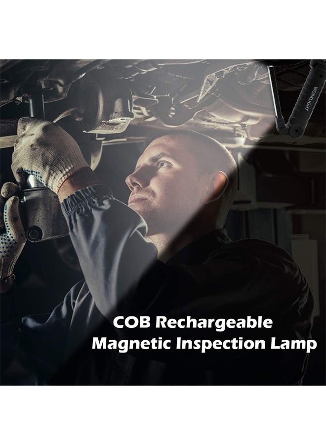 Photon LED Work Lights with 360°Rotate, USB Rechargeable COB Light with Magnetic Base and 5 Modes, Versatile Lighting for Repairs, Outdoors etc (Black) - Image 5